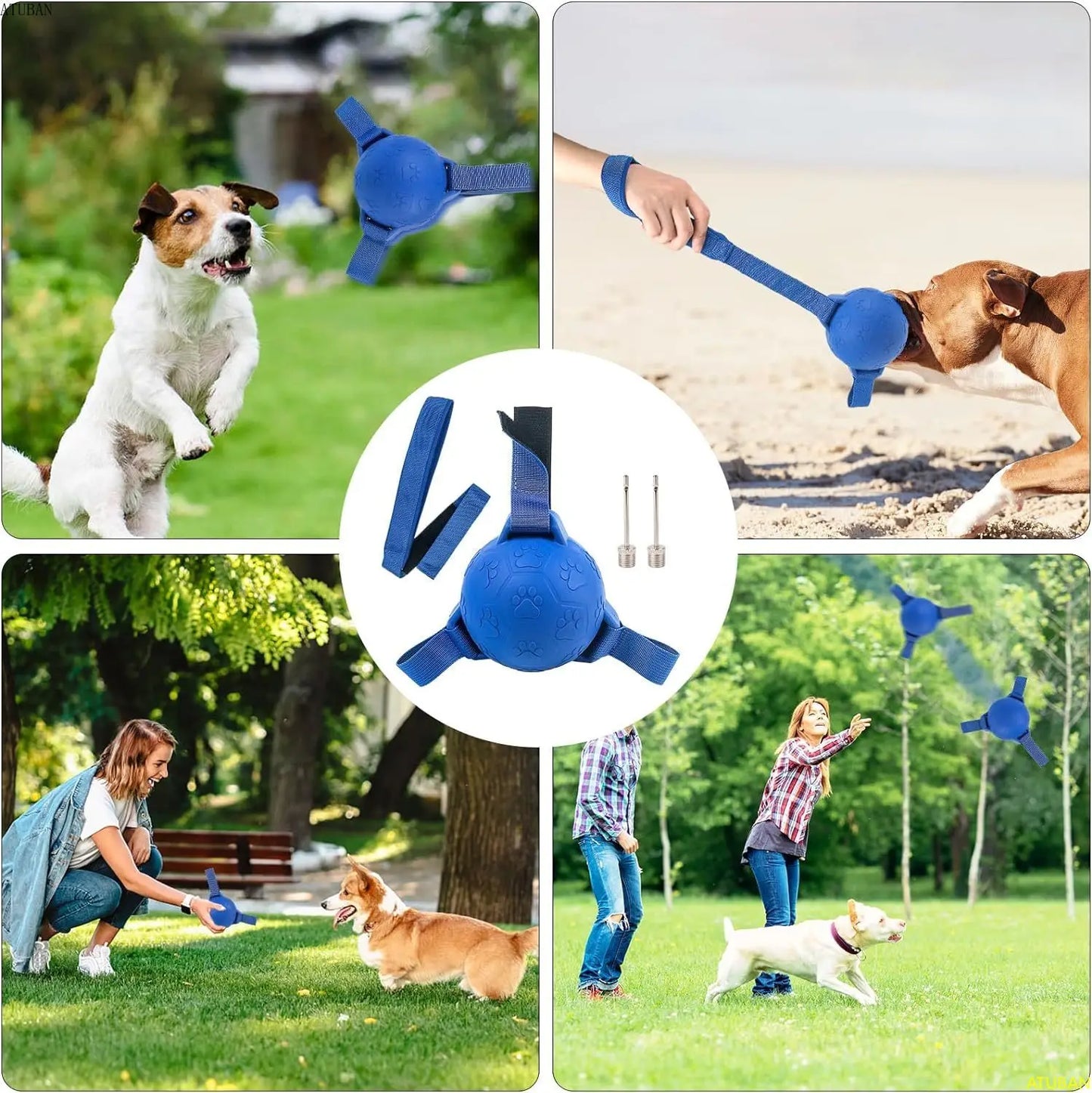 Dog Soccer Ball Toy: Interactive Rubber Water Toy